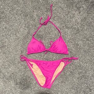 J. Crew Vibrant Pink Bikini Set